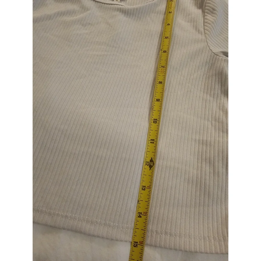 Heart & Arrow Girls‎ Ribbed Short Sleeve Top Size 12 Beige Neutral Tee